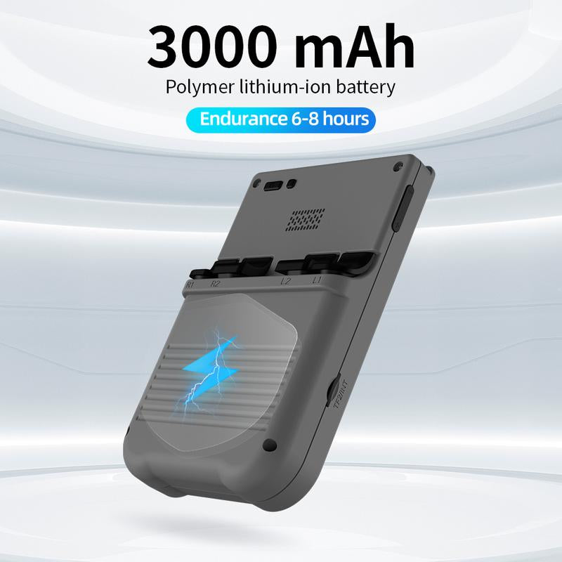 AMPOWN XU10 3.5 Inch Handheld Game Console for Summer, Retro 64G High-End Gaming Console, Dual Card Slot Support TF Card Expansion to 512GB, Support C2C Charger Protection White-64G