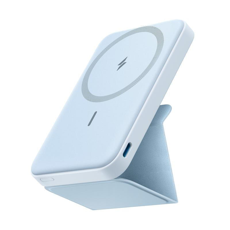 Anker Magnetic Power Bank, Built-In Foldable Stand, USB-C Port on the Side, 5,000Mah Capacity, Perfectly Compatible with Iphone 17/16/15/14/13 Series