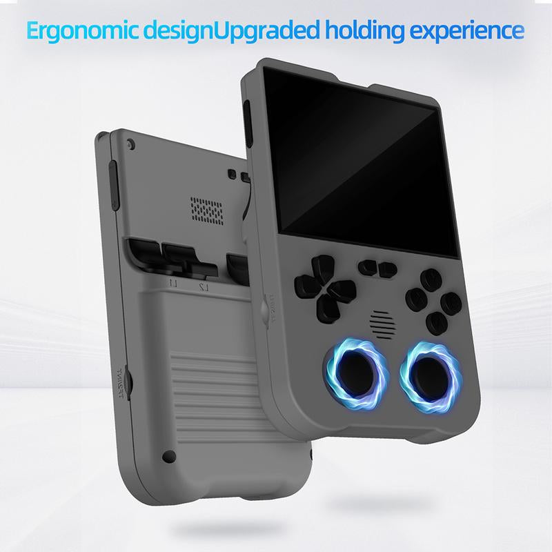AMPOWN XU10 3.5 Inch Handheld Game Console for Summer, Retro 64G High-End Gaming Console, Dual Card Slot Support TF Card Expansion to 512GB, Support C2C Charger Protection White-64G